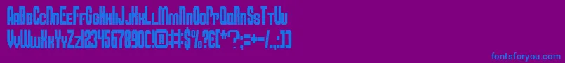 フォントSmbfont – 紫色の背景に青い文字