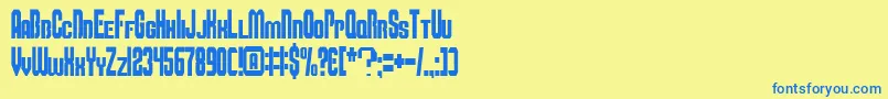 Smbfont Font – Blue Fonts on Yellow Background