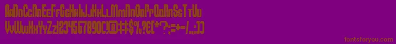 Smbfont-Schriftart – Braune Schriften auf violettem Hintergrund
