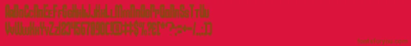 フォントSmbfont – 赤い背景に茶色の文字