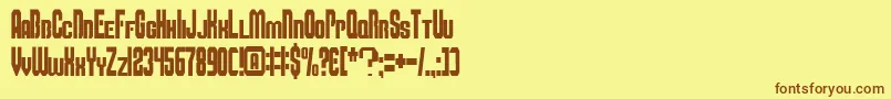 Smbfont-fontti – ruskeat fontit keltaisella taustalla