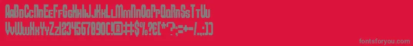 フォントSmbfont – 赤い背景に灰色の文字