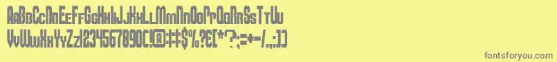 Smbfont-fontti – harmaat kirjasimet keltaisella taustalla