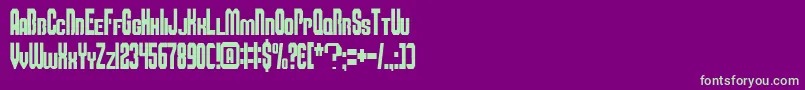 フォントSmbfont – 紫の背景に緑のフォント