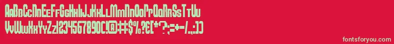 フォントSmbfont – 赤い背景に緑の文字