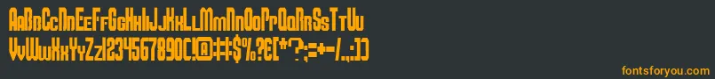 Шрифт Smbfont – оранжевые шрифты на чёрном фоне
