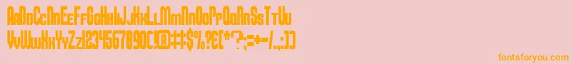 Smbfont-Schriftart – Orangefarbene Schriften auf rosa Hintergrund
