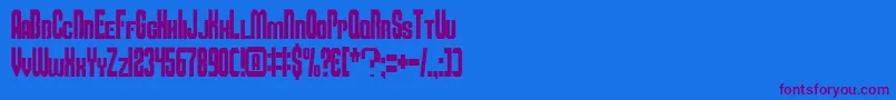 フォントSmbfont – 紫色のフォント、青い背景