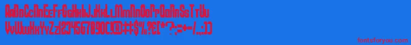 Smbfont-Schriftart – Rote Schriften auf blauem Hintergrund