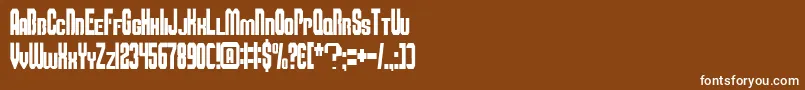 Smbfont-fontti – valkoiset fontit ruskealla taustalla