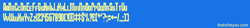 Smbfont Font – Yellow Fonts on Blue Background