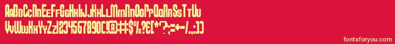 Smbfont Font – Yellow Fonts on Red Background