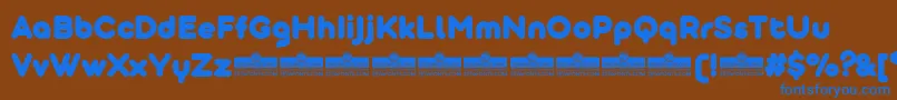 Шрифт AristotelicaDisplayFatTrial – синие шрифты на коричневом фоне