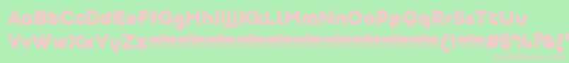 Więcej informacji o czcionce AristotelicaDisplayFatTrial Czcionka AristotelicaDisplayFatTrial – różowe czcionki na zielonym tle