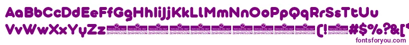 Шрифт AristotelicaDisplayFatTrial – фиолетовые шрифты на белом фоне
