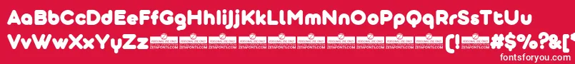 AristotelicaDisplayFatTrial Font – White Fonts on Red Background