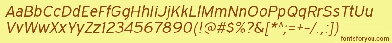ExpresswaybkItalic Font – Brown Fonts on Yellow Background