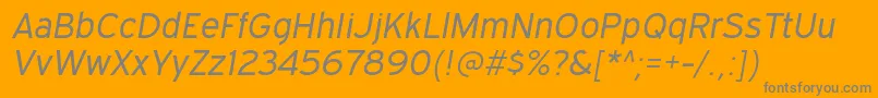 ExpresswaybkItalic Font – Gray Fonts on Orange Background