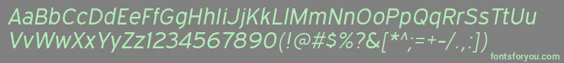 ExpresswaybkItalic-fontti – vihreät fontit harmaalla taustalla