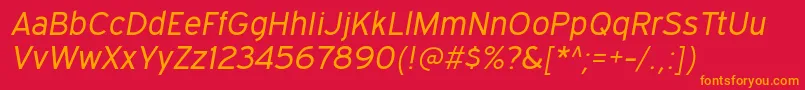 ExpresswaybkItalic Font – Orange Fonts on Red Background