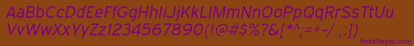 ExpresswaybkItalic Font – Purple Fonts on Brown Background