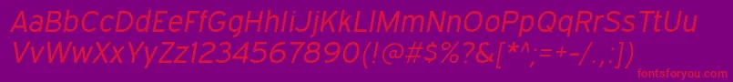 ExpresswaybkItalic Font – Red Fonts on Purple Background