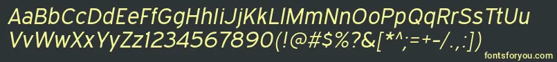 ExpresswaybkItalic Font – Yellow Fonts on Black Background