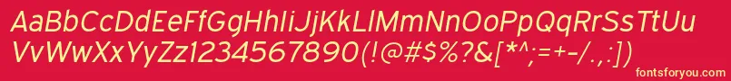 ExpresswaybkItalic Font – Yellow Fonts on Red Background