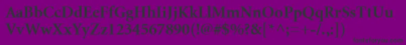 Więcej informacji o czcionce MinionCyrillicBold Czcionka MinionCyrillicBold – czarne czcionki na fioletowym tle
