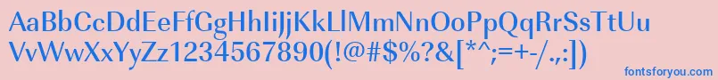 Urwimperialtmednar Font – Blue Fonts on Pink Background