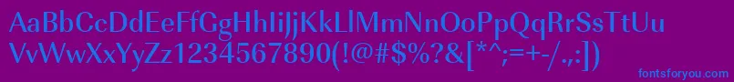 Шрифт Urwimperialtmednar – синие шрифты на фиолетовом фоне