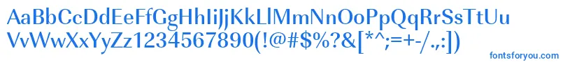 Urwimperialtmednar Font – Blue Fonts on White Background