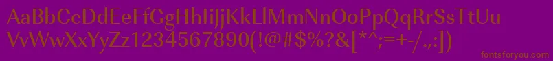 Urwimperialtmednar Font – Brown Fonts on Purple Background