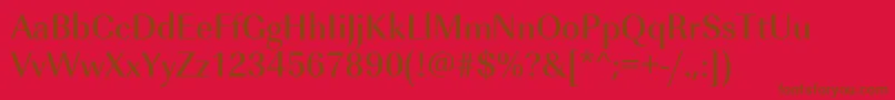 Urwimperialtmednar-fontti – ruskeat fontit punaisella taustalla