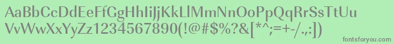 Urwimperialtmednar Font – Gray Fonts on Green Background