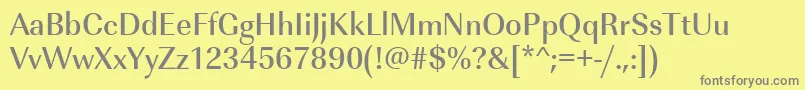 Urwimperialtmednar Font – Gray Fonts on Yellow Background