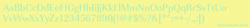Urwimperialtmednar Font – Green Fonts on Yellow Background