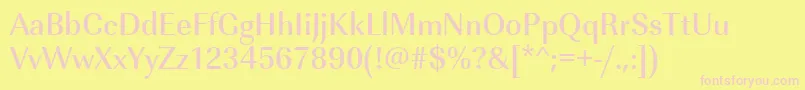 Urwimperialtmednar Font – Pink Fonts on Yellow Background