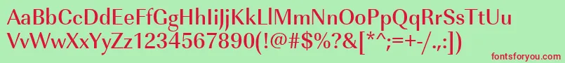 Urwimperialtmednar Font – Red Fonts on Green Background