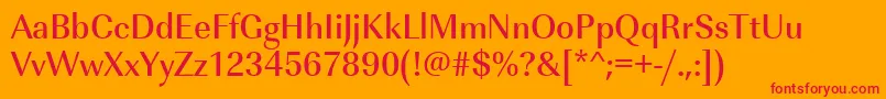 Urwimperialtmednar Font – Red Fonts on Orange Background