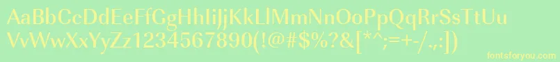 Urwimperialtmednar Font – Yellow Fonts on Green Background