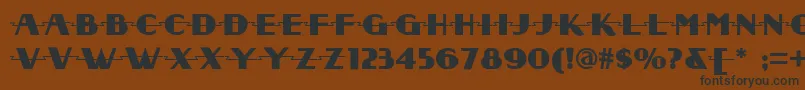 Radiodaysnf-Schriftart – Schwarze Schriften auf braunem Hintergrund