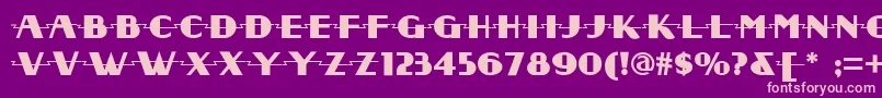 Radiodaysnf Font – Pink Fonts on Purple Background