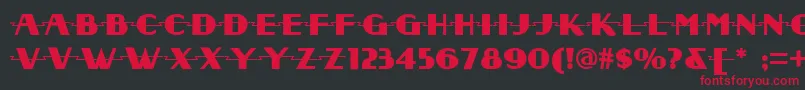 Radiodaysnf Font – Red Fonts on Black Background