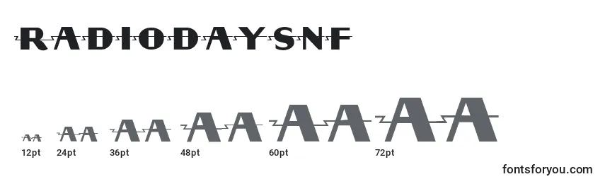 Radiodaysnf Font Sizes