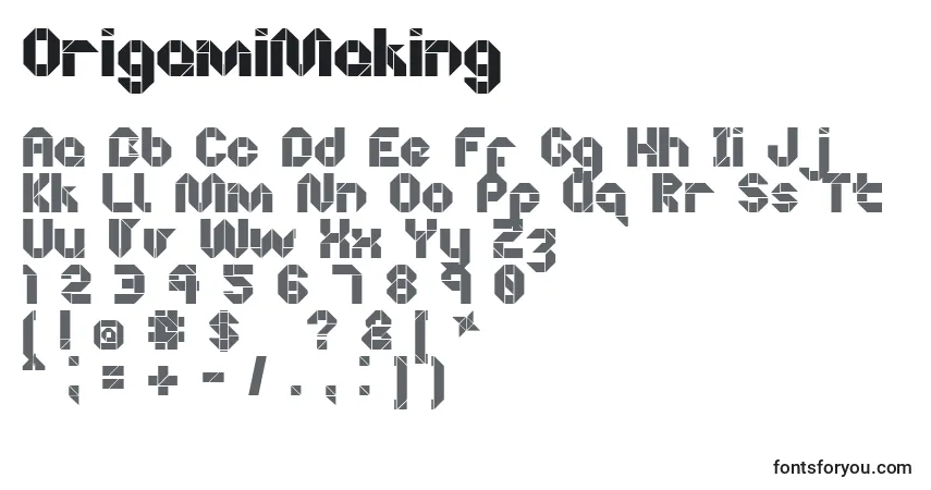 Шрифт OrigamiMaking – алфавит, цифры, специальные символы