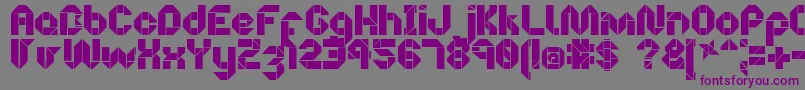 フォントOrigamiMaking – 紫色のフォント、灰色の背景