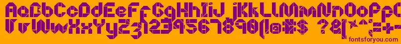 Шрифт OrigamiMaking – фиолетовые шрифты на оранжевом фоне