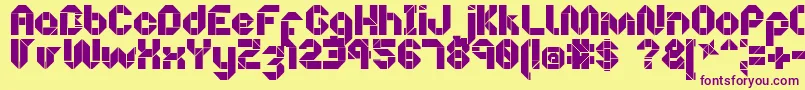 OrigamiMaking Font – Purple Fonts on Yellow Background