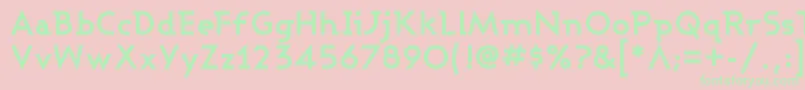 Ashbb-Schriftart – Grüne Schriften auf rosa Hintergrund